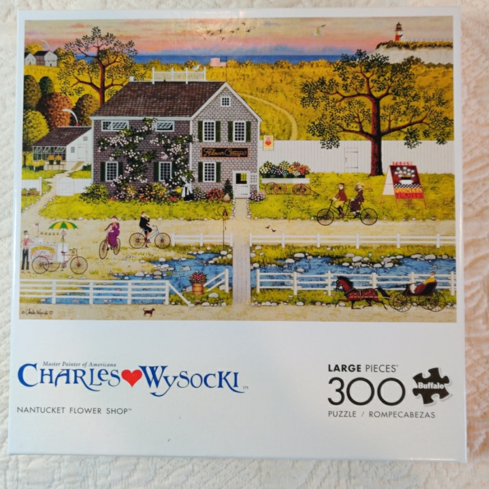 Charles Wysocki Nantucket Flower Shop 300 Large Pc Puzzle/New  Sealed #92600